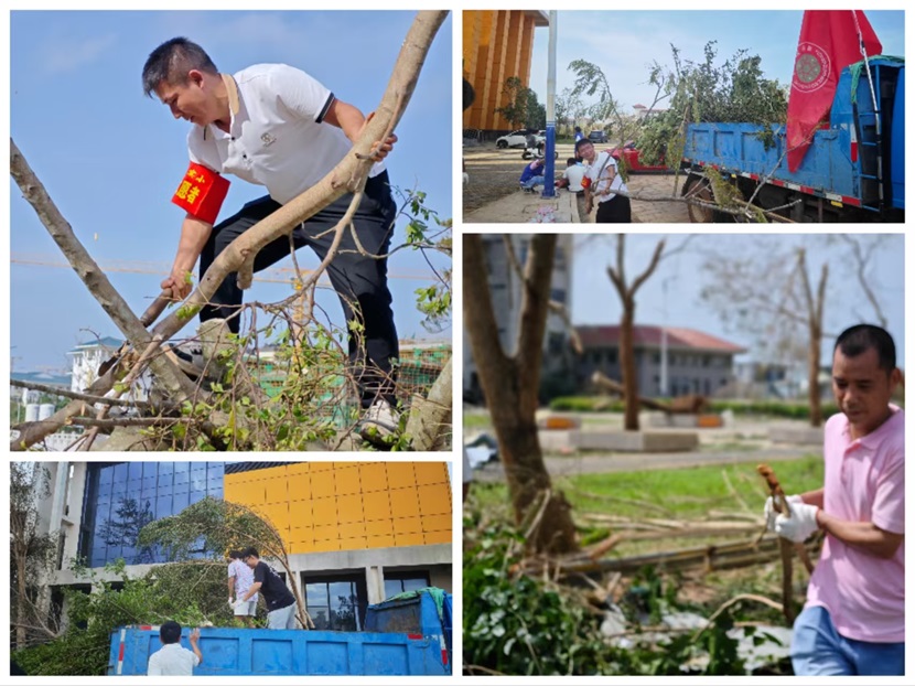 风雨过后，即是晴天：附小人全力恢复校园正常秩序